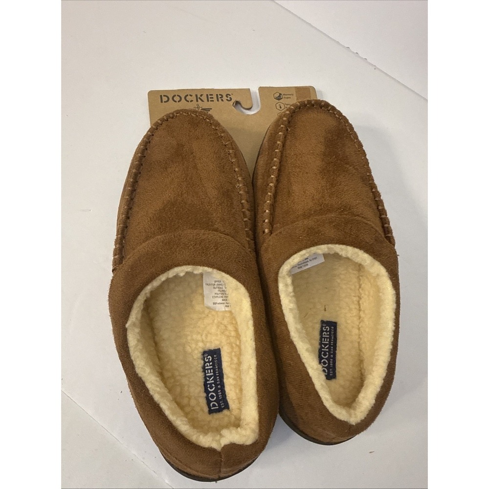 Dockers Dark Tan Memory Foam Men's Size 7-8 Slippers